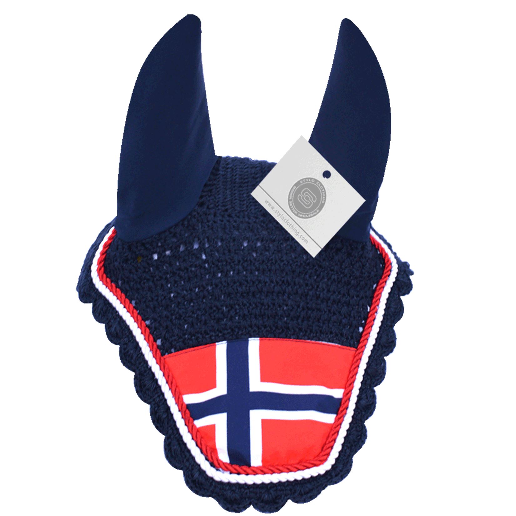 Norway Country Flag Ear Bonnet | Horse Fly Veil Buy Online – Stylo Clothing Best Country Flag Ear Bonnet – Show Your National Pride