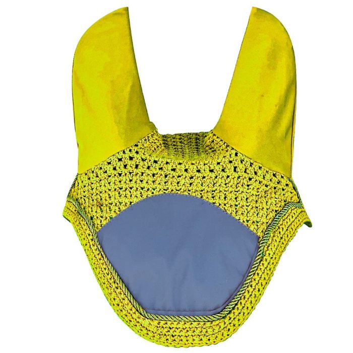 Lime green hi-viz ear bonnet for optimal visibility