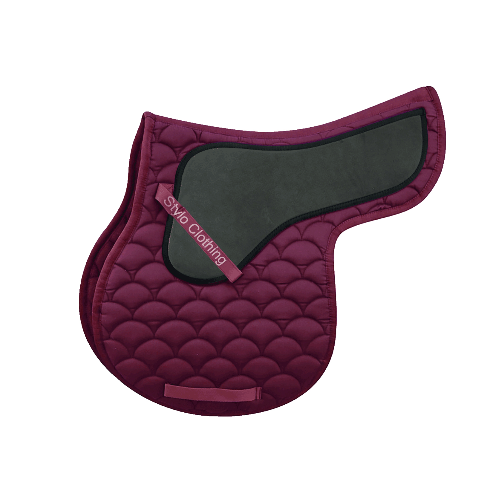 "Best deluxe half saddle pad with cotton and neoprene padding for shock absorption, top-quality horse tack from Stylo Clothing"
