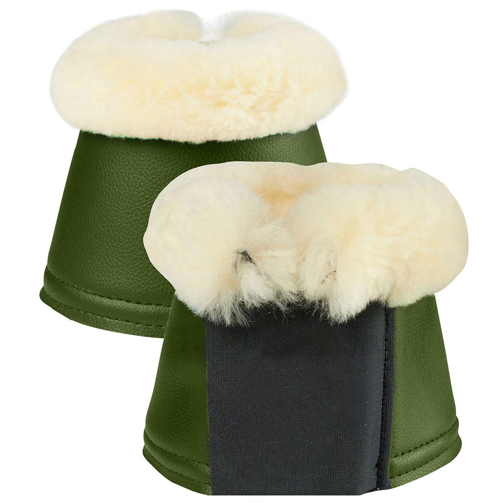 Lightweight and protective bell boots with fleece faux fur, ideal for horse care and riding, manufactured by Stylo Clothing