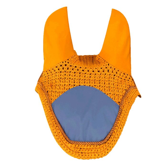 Marigold reflective ear bonnet for night riding safety