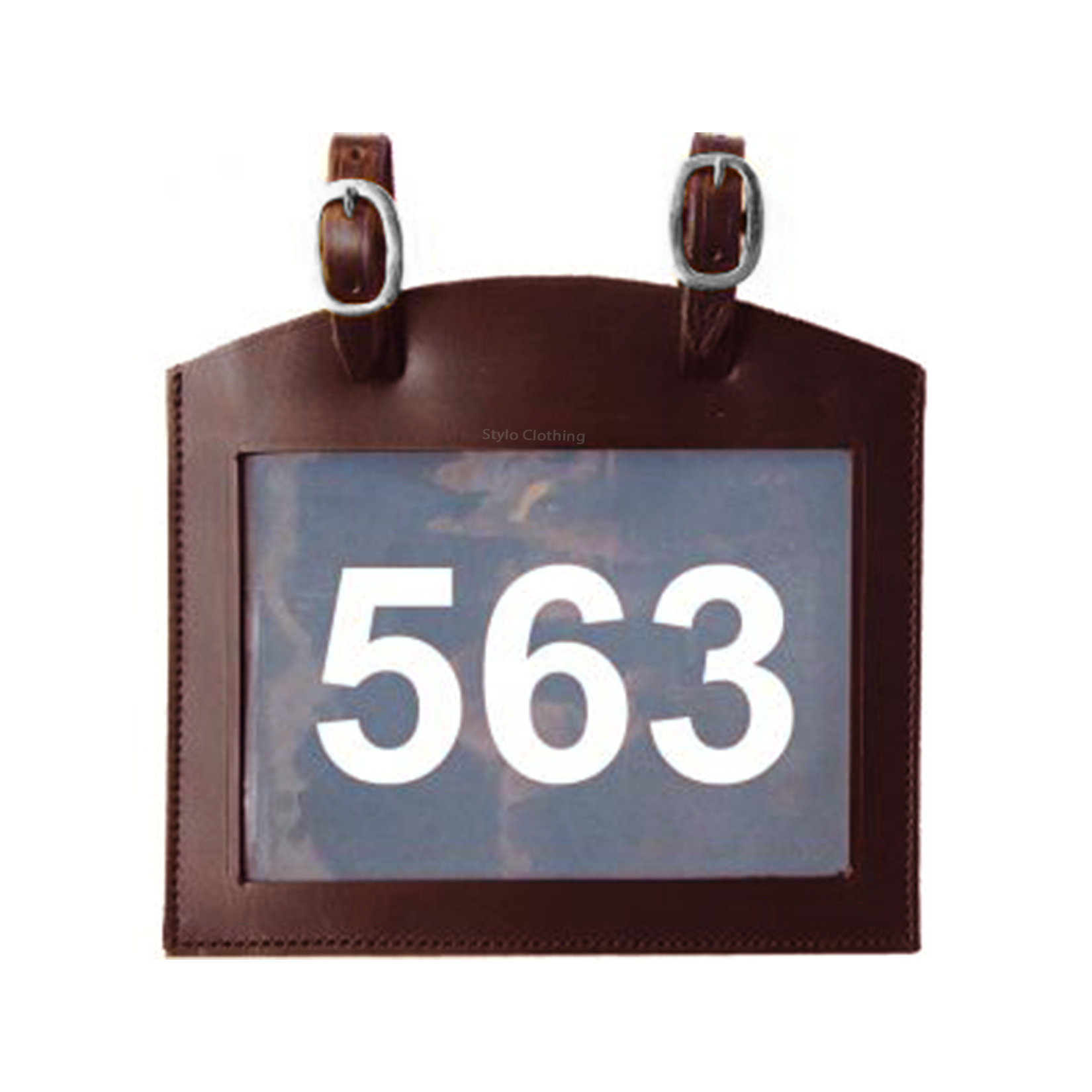 Leather Number Holder with 1 Window - Stylo Clothing