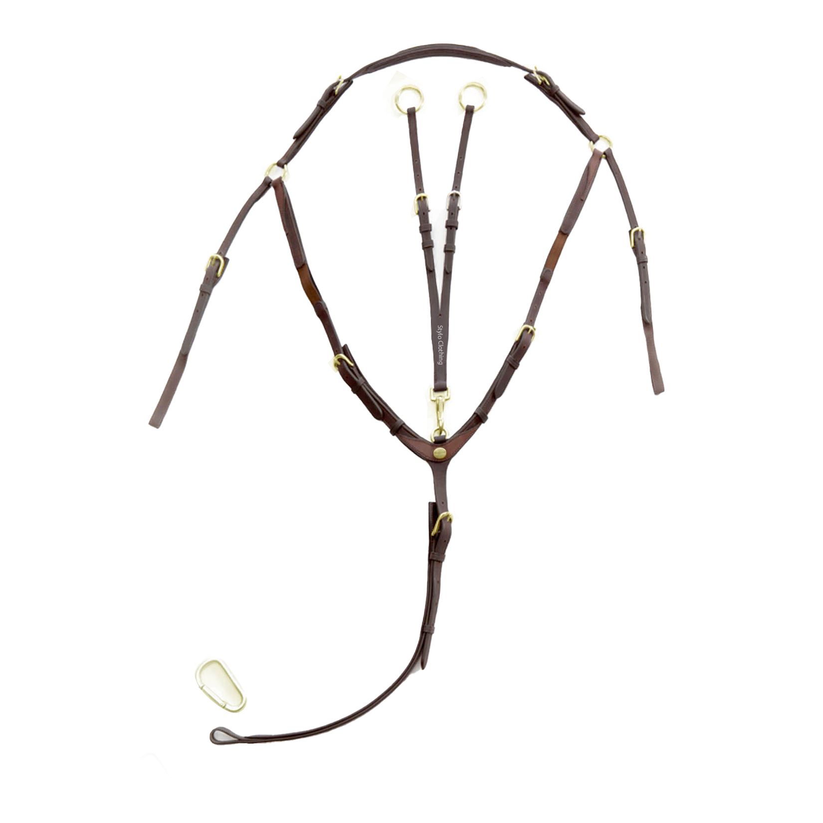 Customized Breastplates Leather Customized Leather Breastplate by Stylo Clothing Wholesale for Daily Training Equestrian Horse Tack