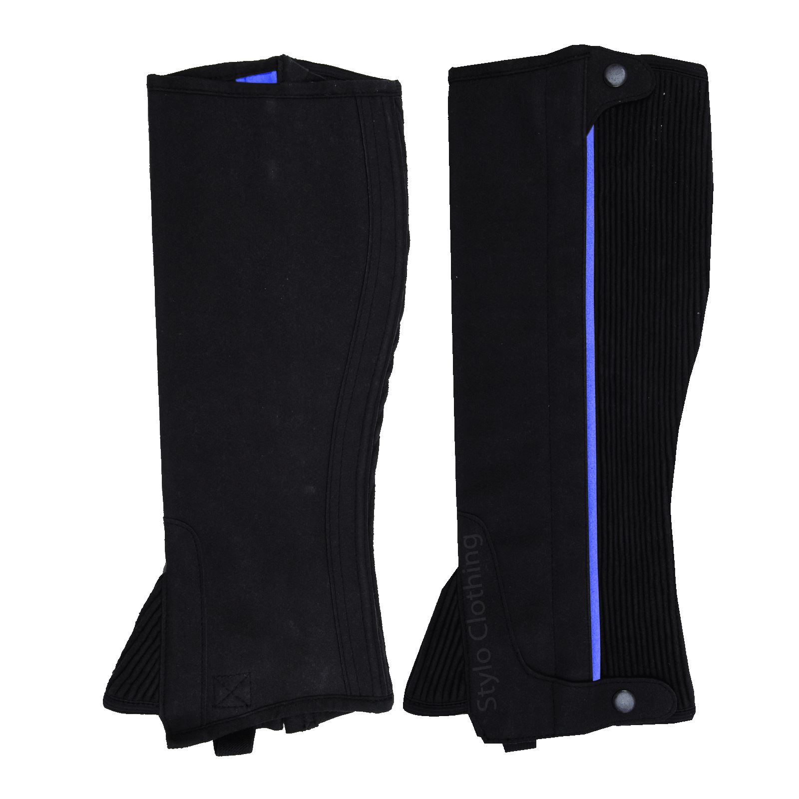 Protective Amara half chaps with durable construction, zipper function, perfect for training use, from Stylo Clothing
