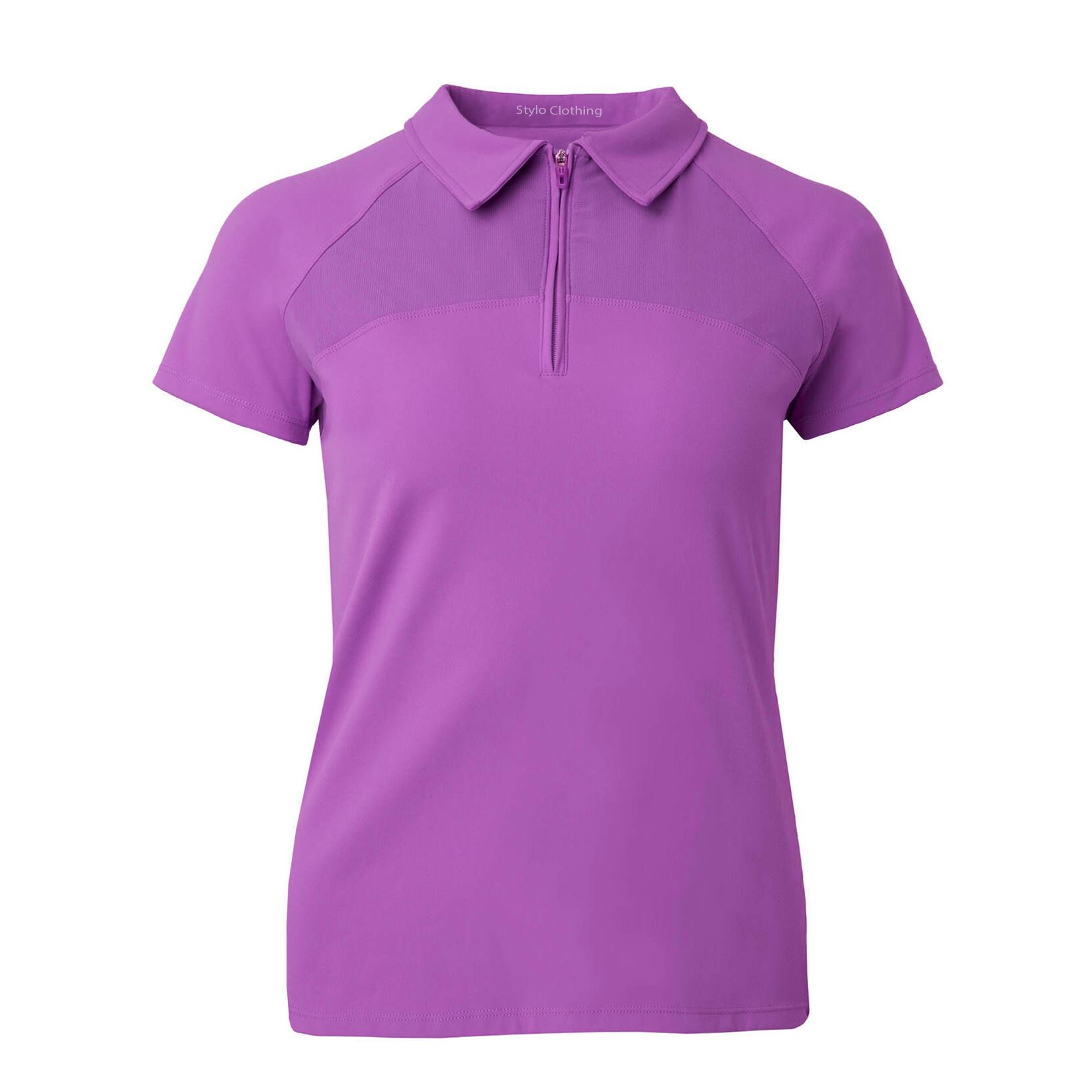 Best Half zipper training women t-shirt with UV protection for outdoor activities by Stylo Clothing