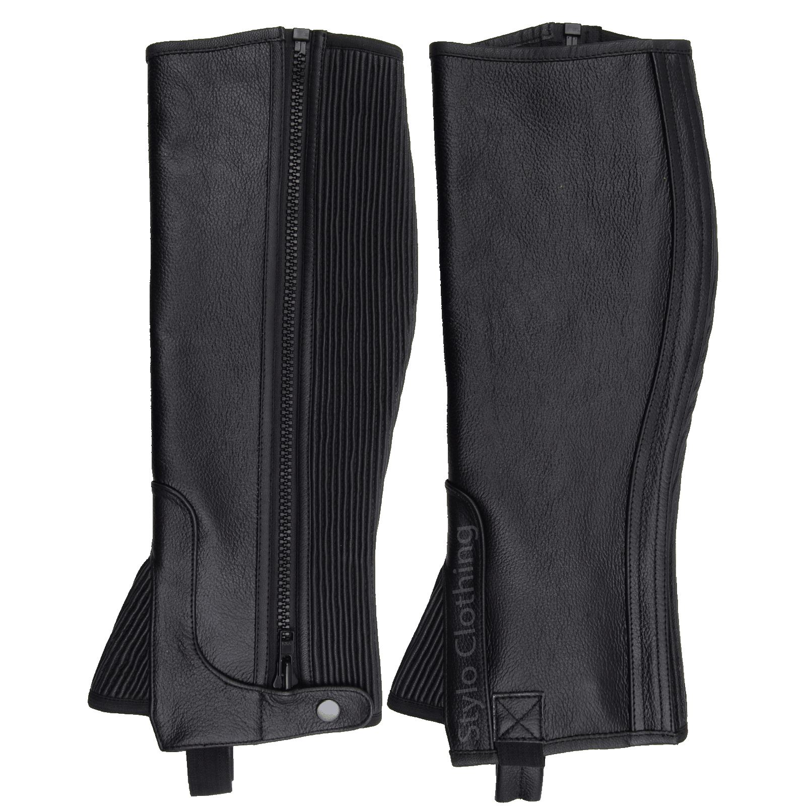 High-end-half-chaps-flat-grain-leather-custom-made-equestrian Top Quality Half Chaps with Flat Grain Leather - 10+ Sizes