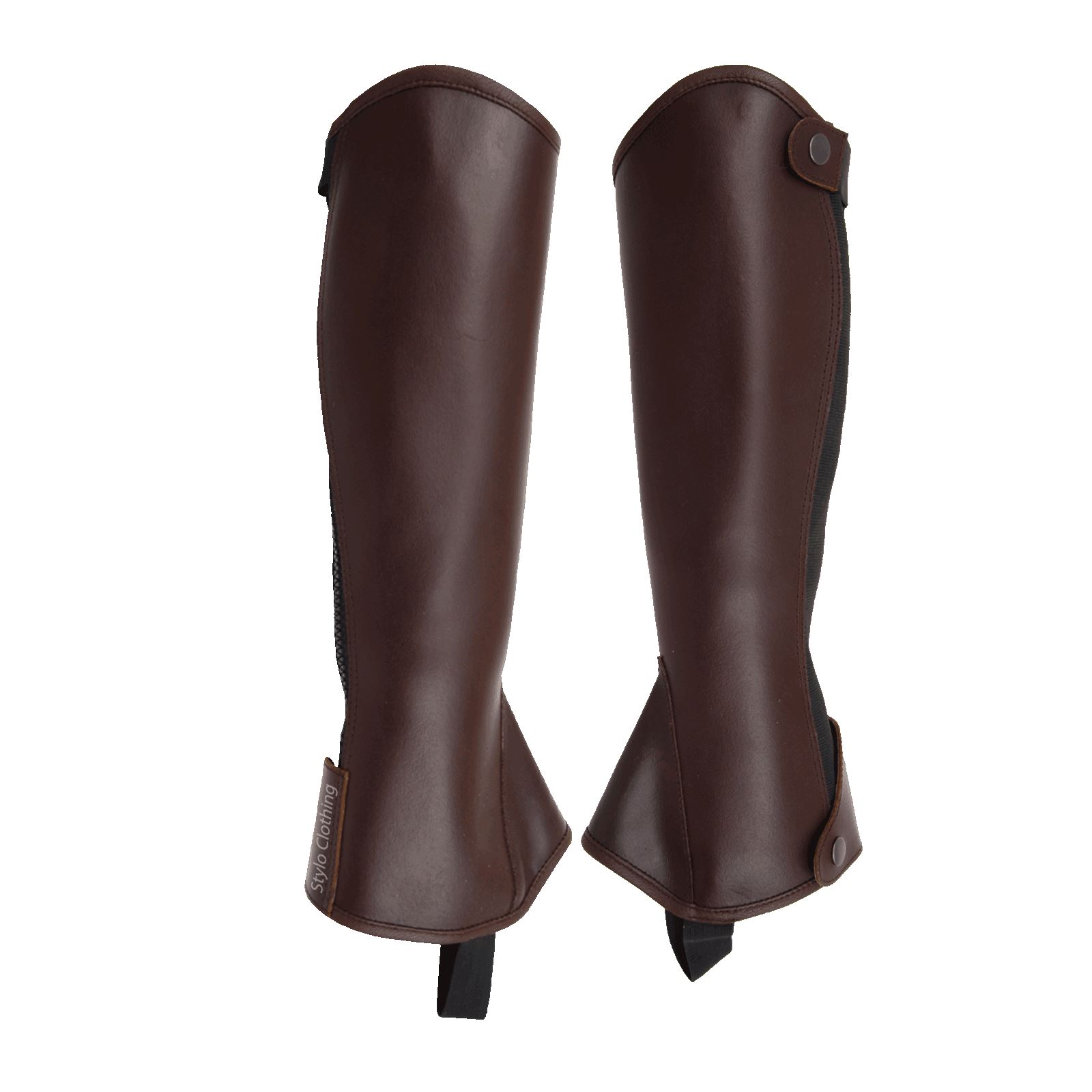 High-end-leather-half-chaps-in-trendy-brown-color-for-comfortable Buy Online Trendy Half Chaps in 1 Color - Custom Made Chaps