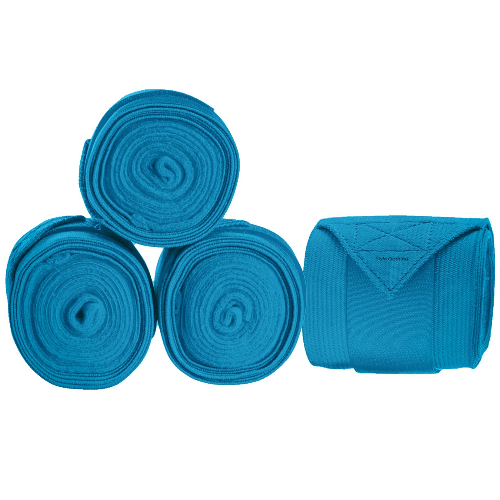 Soft elastic horse bandages with high flexibility, designed for secure leg protection during training, by Stylo Clothing.