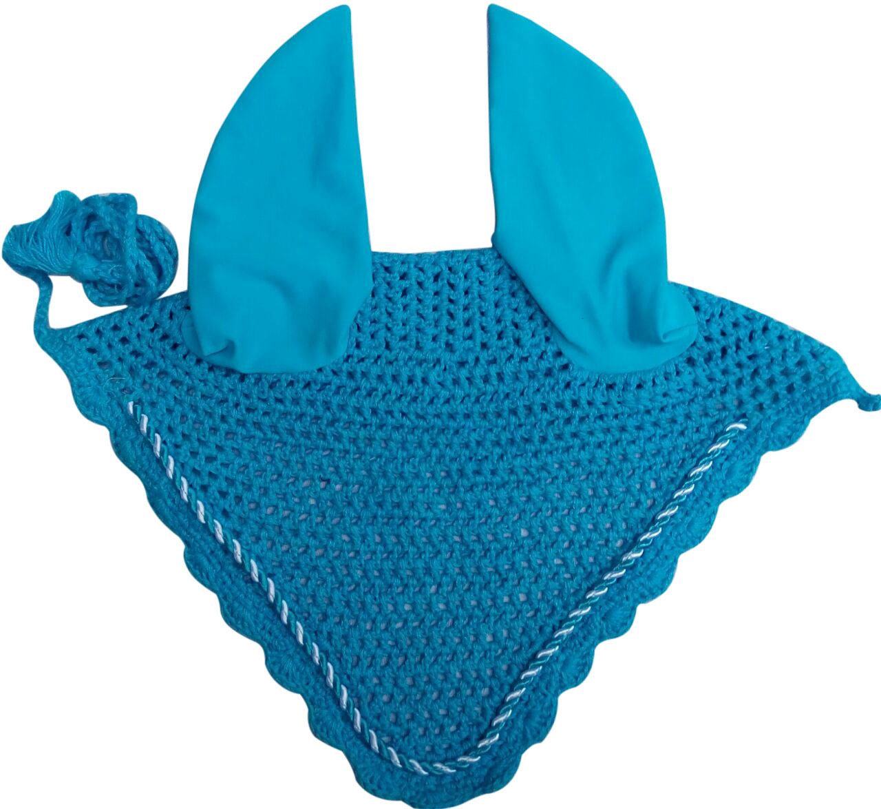 Exclusive fly veil ear bonnets for horses with single cord, wholesale equestrian accessories from Stylo Clothing