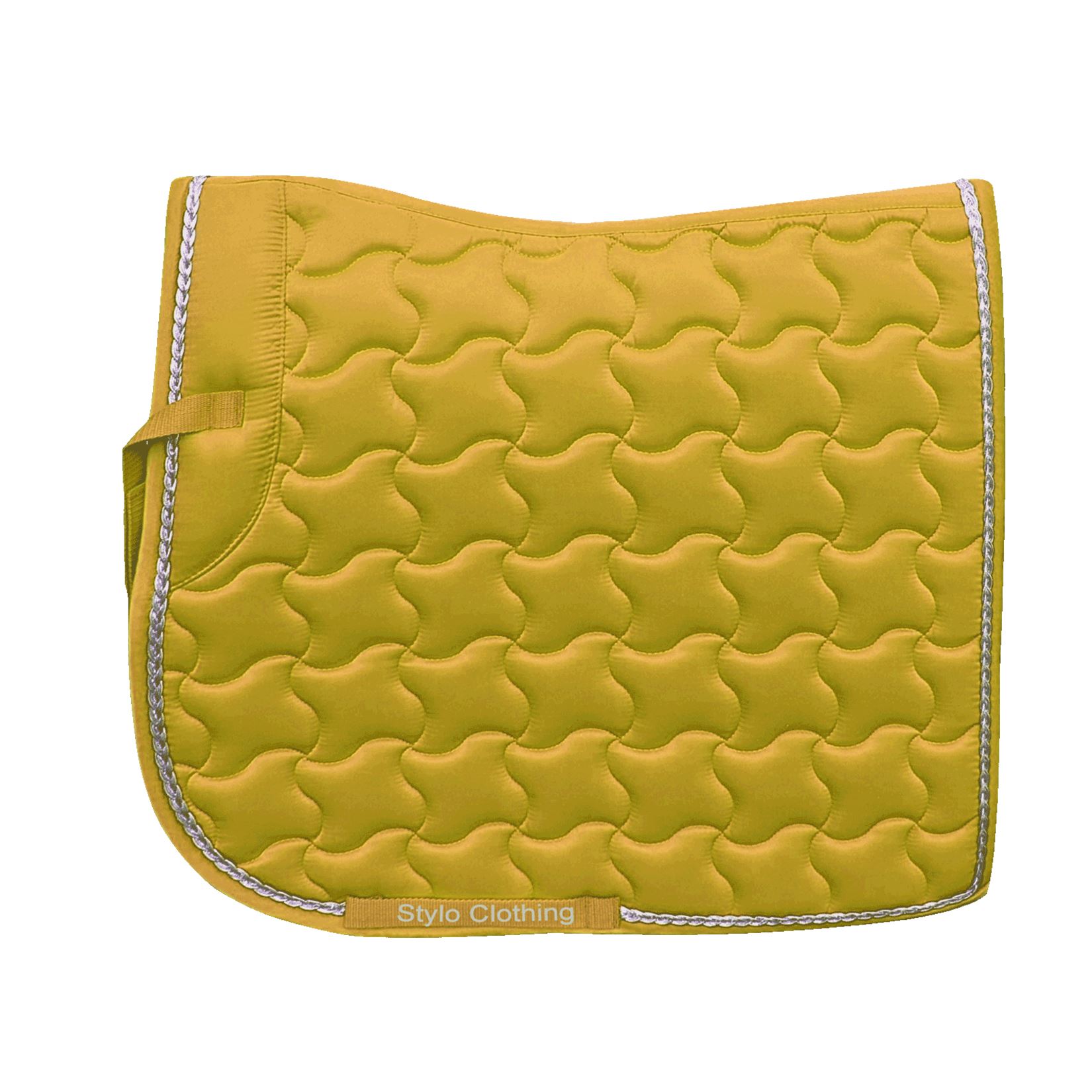 Dressage satin top selling saddle pads – custom-made wave quilt design for horse riding tack and wholesale use