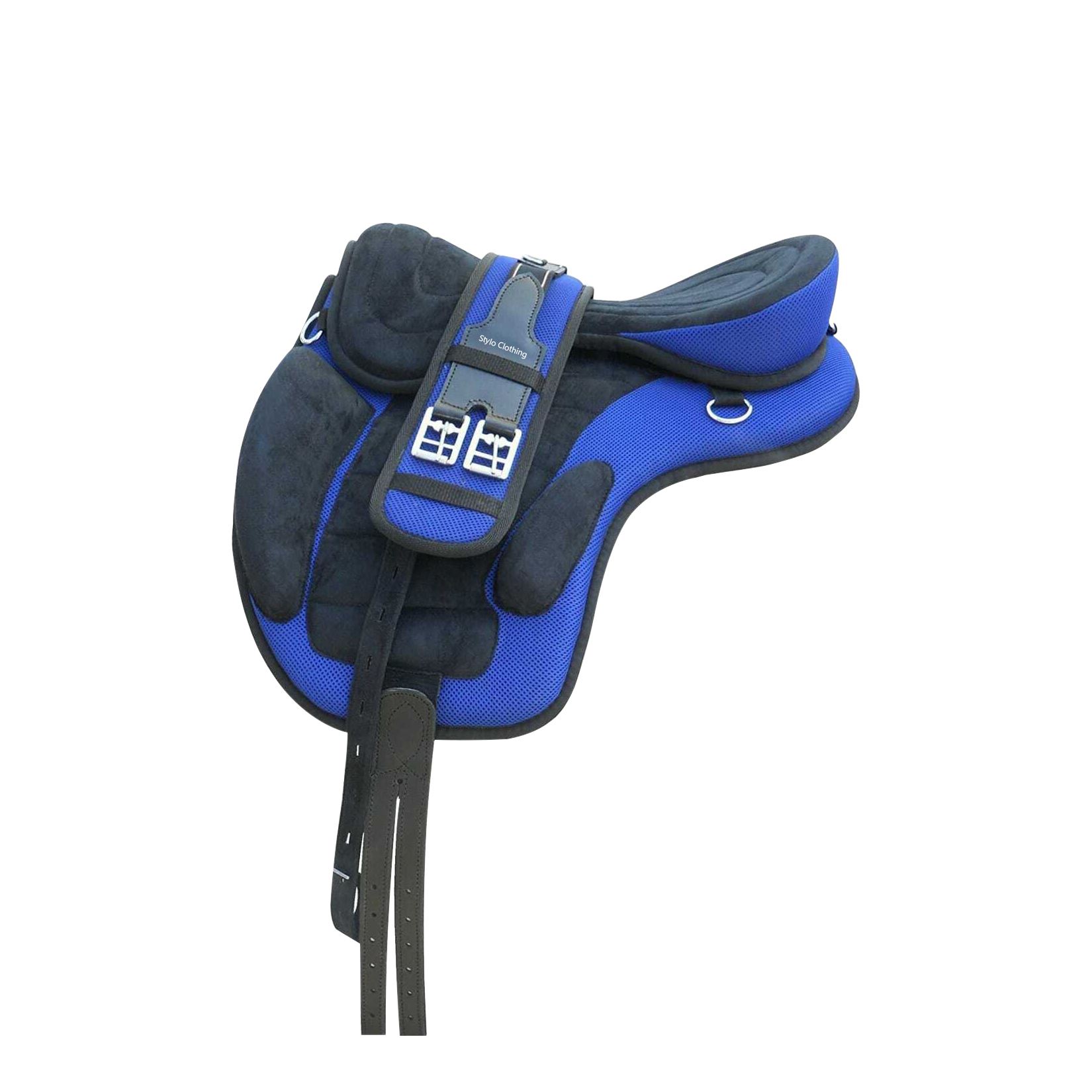 Trendy treeless Freemax synthetic English saddle, offering ultimate comfort and flexibility, available for wholesale equestrian suppliers