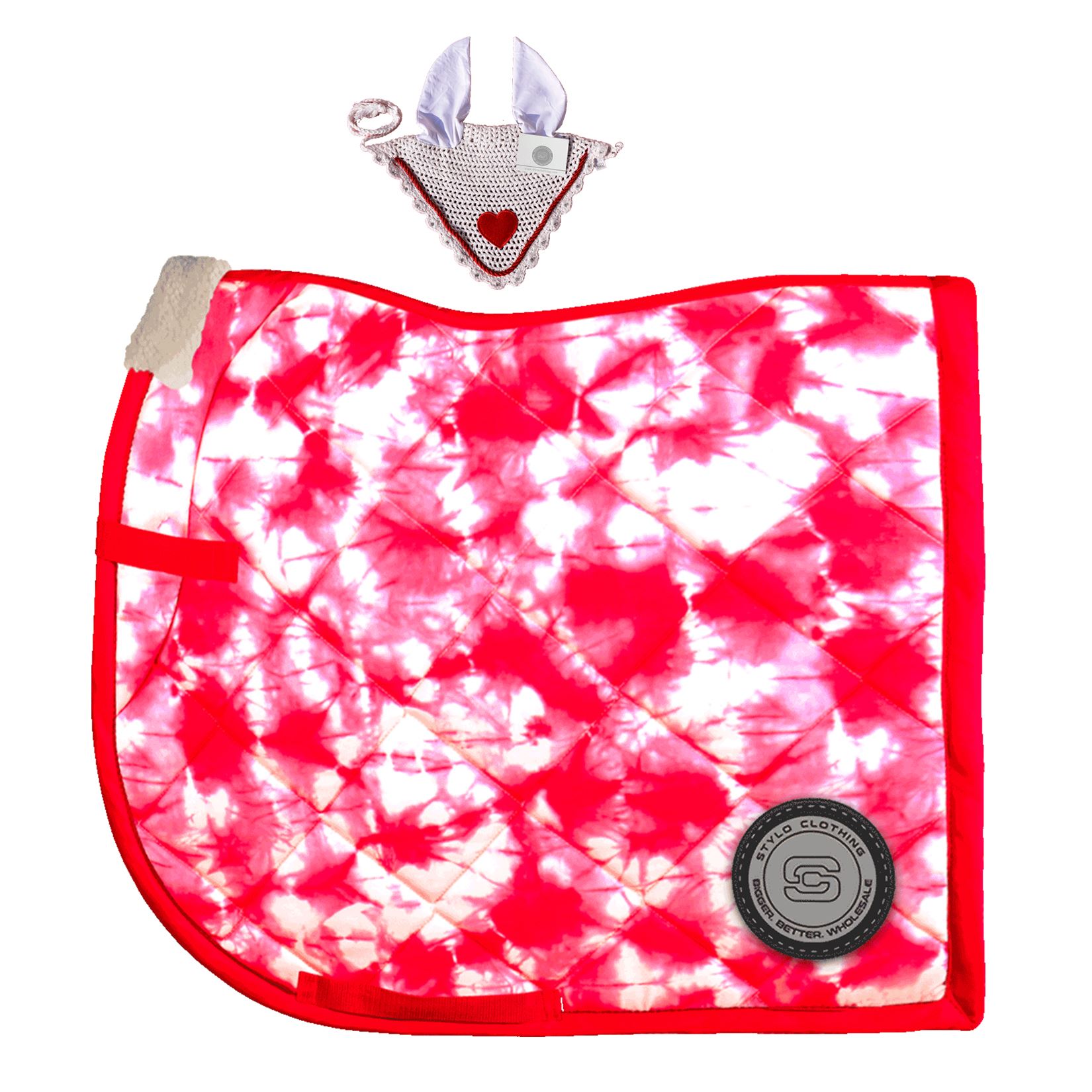 Best 10 Matchy Sets of Tie Dye Saddle Pad and Heart Ear Bonnet Exclusive Saddle Pad and Heart Ear Bonnet Matchy Set