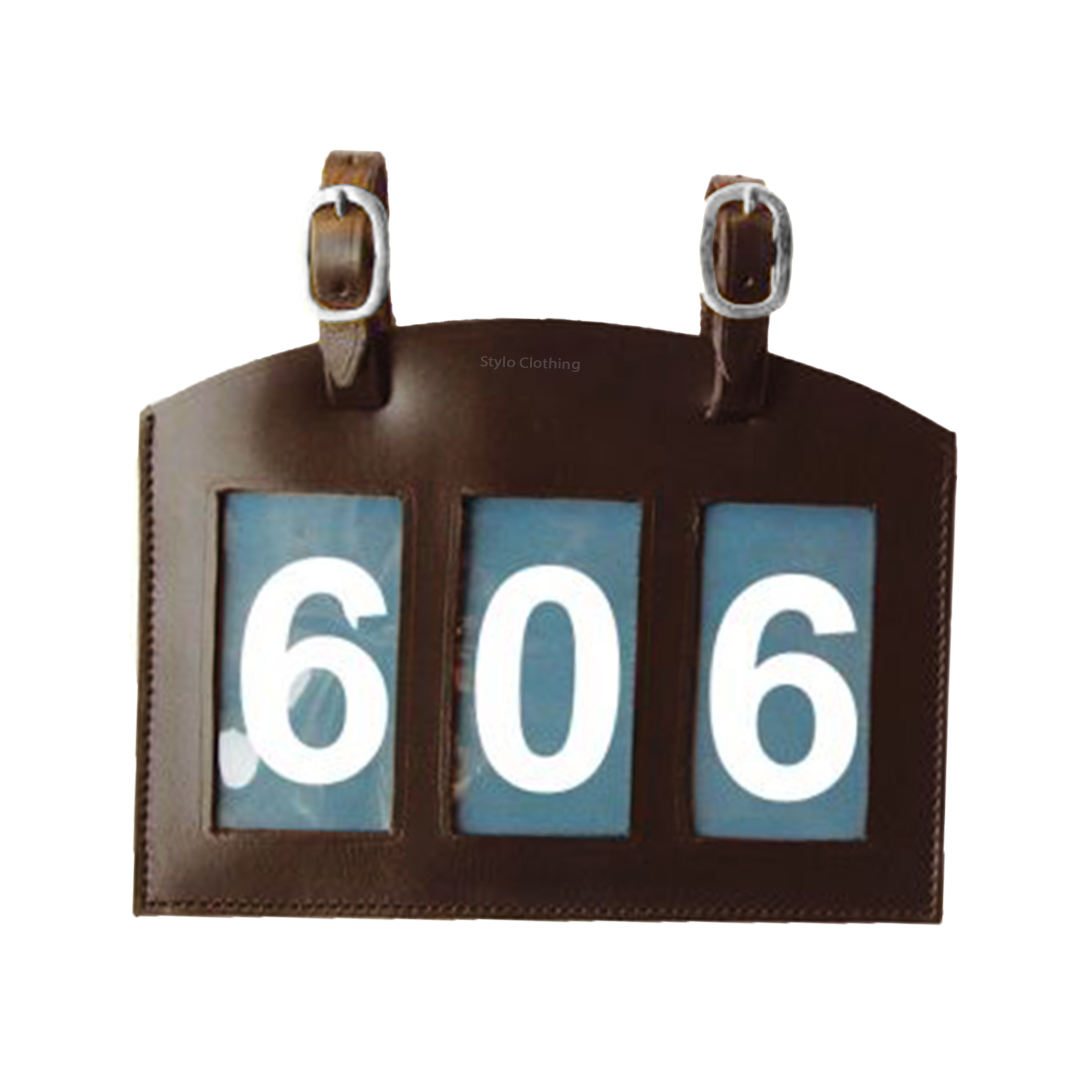 Exclusive Leather Made Stylish Number Holder with 3 Windows - Stylo Clothing Wholesale Horse Riding Equipment