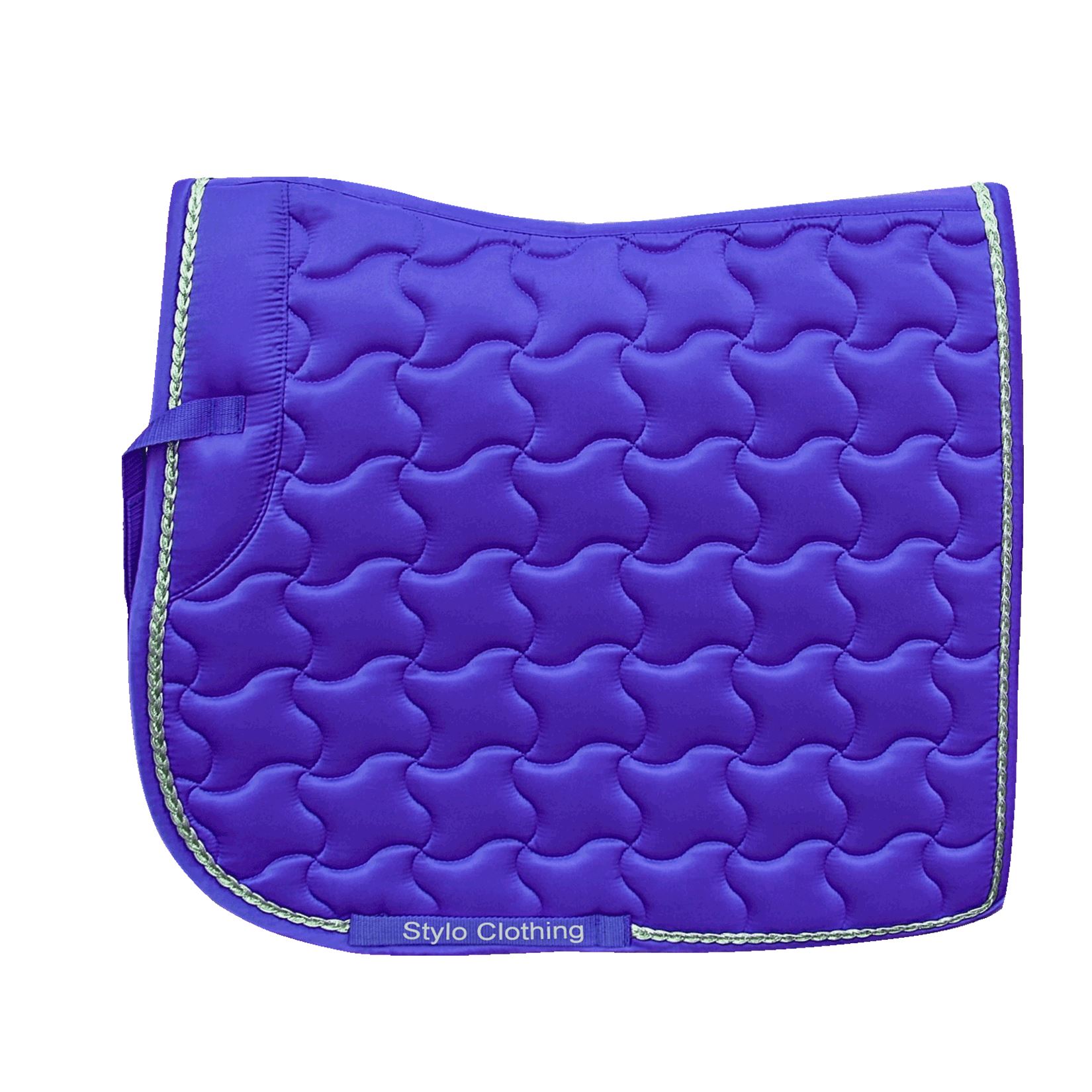 Custom-made dressage satin top selling saddle pads – wave quilt horse tack for wholesale distribution