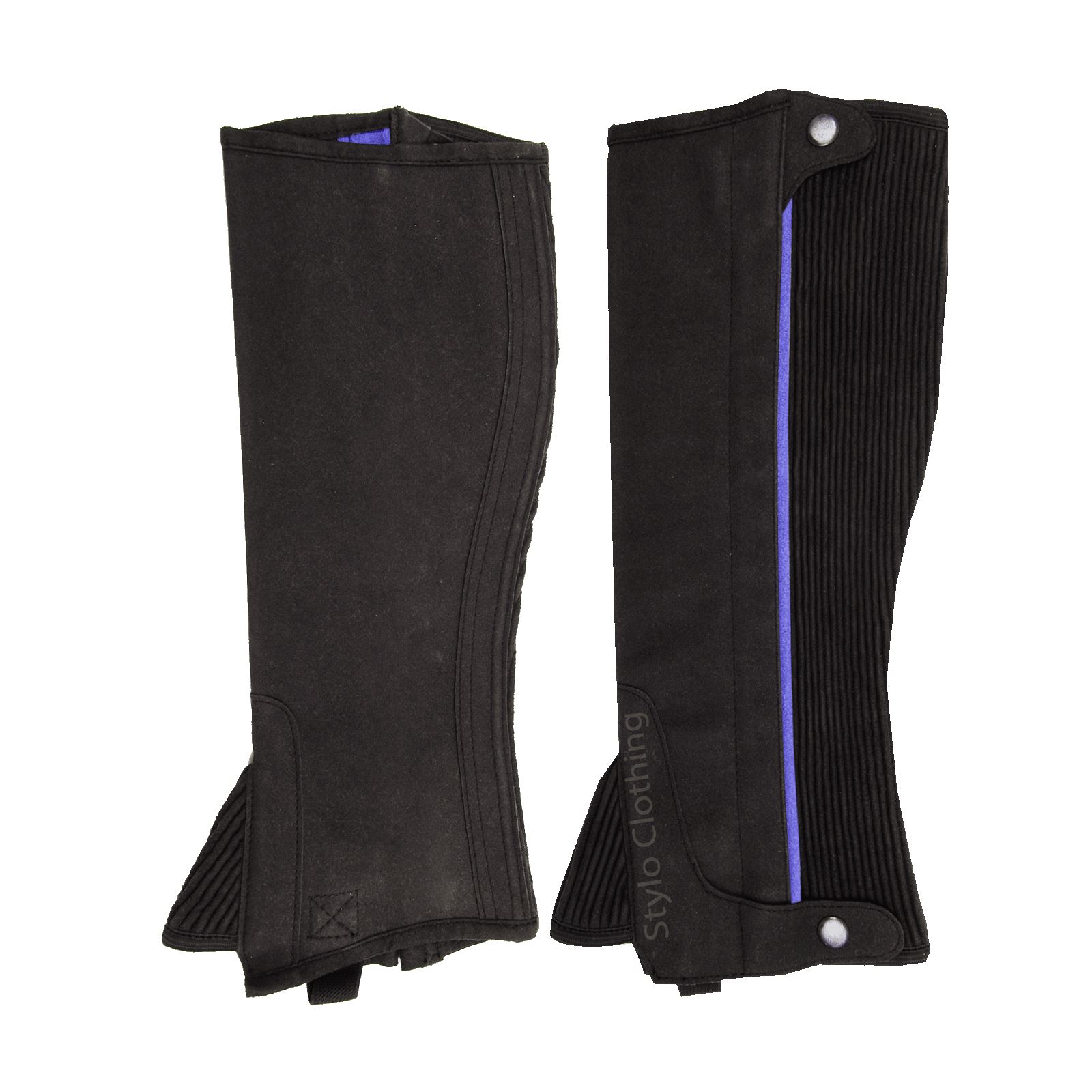 Bestselling Amara half chaps for training, featuring protective design and zipper functionality, horse tack by Stylo Clothing