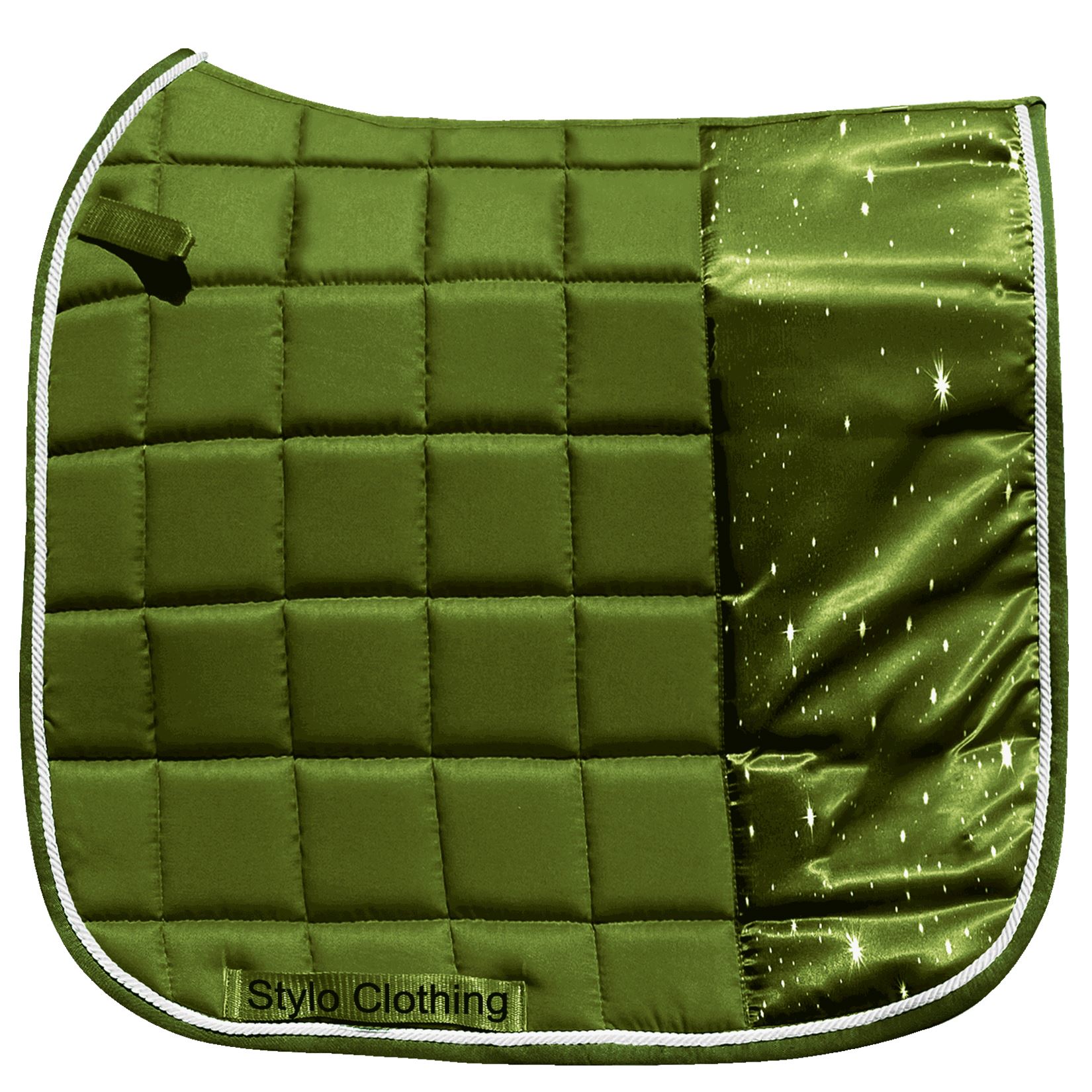 Top-quality-cotton-saddlepad-dressage-Smooth-lining-Customized-horse-riding-equipment "Wholesale dressage saddle pad with 3D print, featuring diamond quilted cotton for durability, by Stylo Clothing"