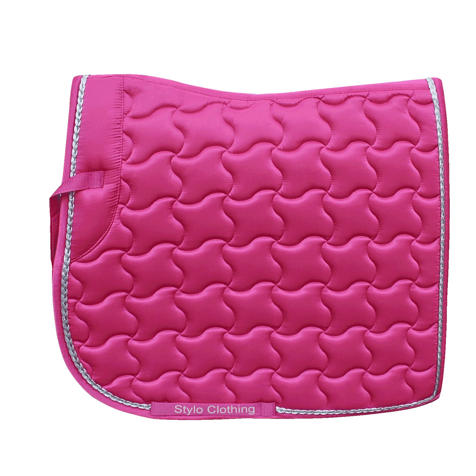 High-quality top selling saddle pads – satin dressage style with wave quilt, perfect for wholesale horse tack