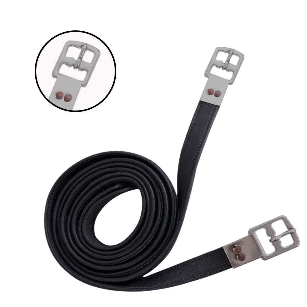 Customized Fine Leather Stirrups with Strong Nylon Buckle, Available from Wholesale Manufacturer