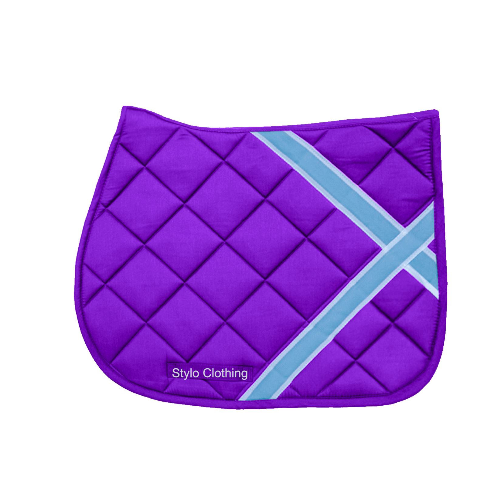 Wholesale-cotton-Dressage-saddle-pad-Wave-quilt-Custom-made-riding-horse-tack "Bestselling cotton Fashionable Saddle Pad – square quilted design for dressage and wholesale equestrian supplies"
