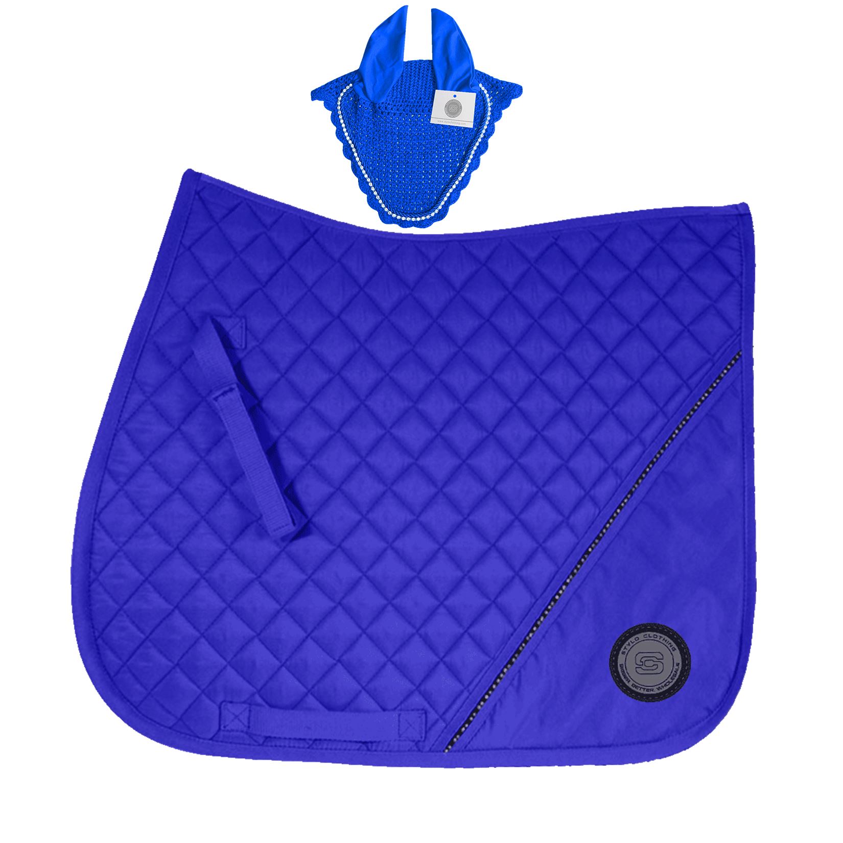 best-Selling-Matching-Set-of-Cotton-Saddle-Pad-with-Rhinestones-and-Crystal-Cord-Fly-Bonnet-with-Crystals Hot Selling Cotton Matching Sets in Wholesale Pair of 2 Item