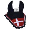 Exclusive Denmark Flag Ear Bonnet - Perfect Fit & Style Denmark country flag ear bonnet in premium quality for horses
