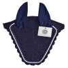 Navy blue Christmas ear bonnet for a classy look