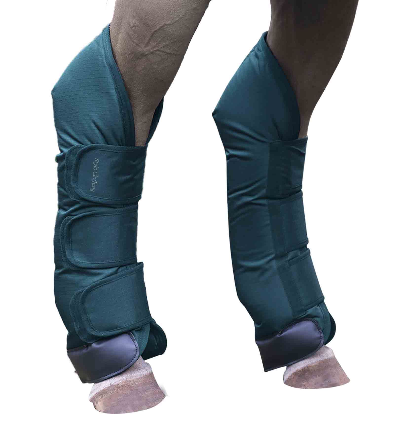 Heavy-duty horse protective boots in a sleek, new design, perfect for daily riding and training, by Stylo Clothing.