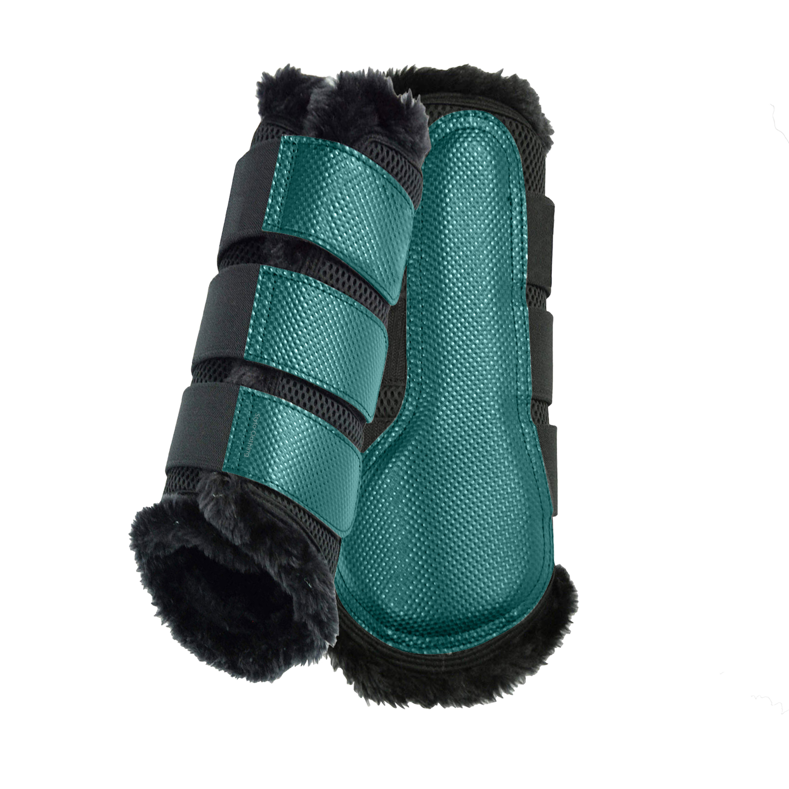 Wholesale Trendy Brushing Boots with durable faux fur lining, made for superior protection during horse riding activities.