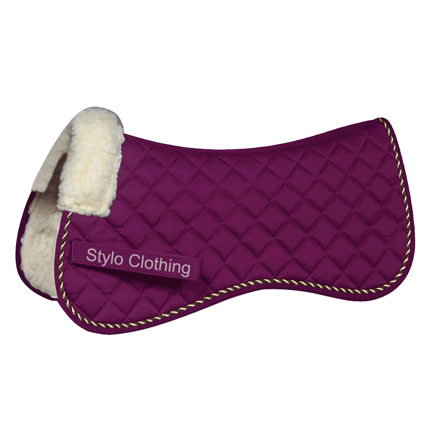 bulk-half-saddle-pad-cotton-for-stable-equestrian-horse-riding-or-training Best Cotton Half Saddle Pad with Faux Leather in 6 Colors
