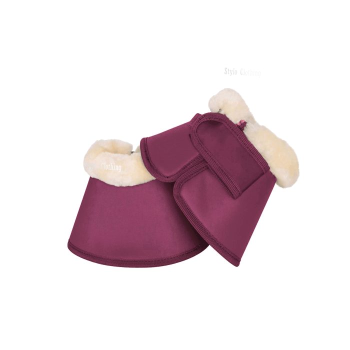 Durable and Protective Horse Faux Fur Bell Boots with Soft Lining and Secure Fastening