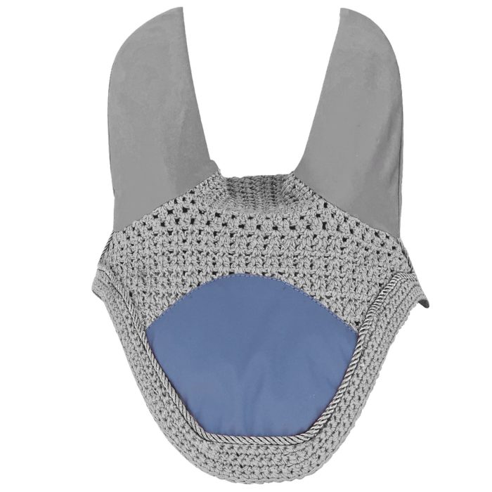 Silver grey reflective ear bonnet for enhanced night visibility