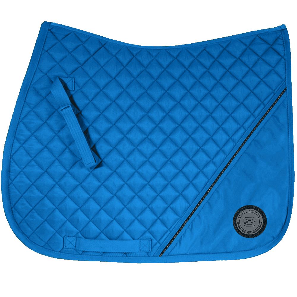 Custom-made handmade saddle pads – cotton with crystals, designed for horse wear and equestrian equipment
