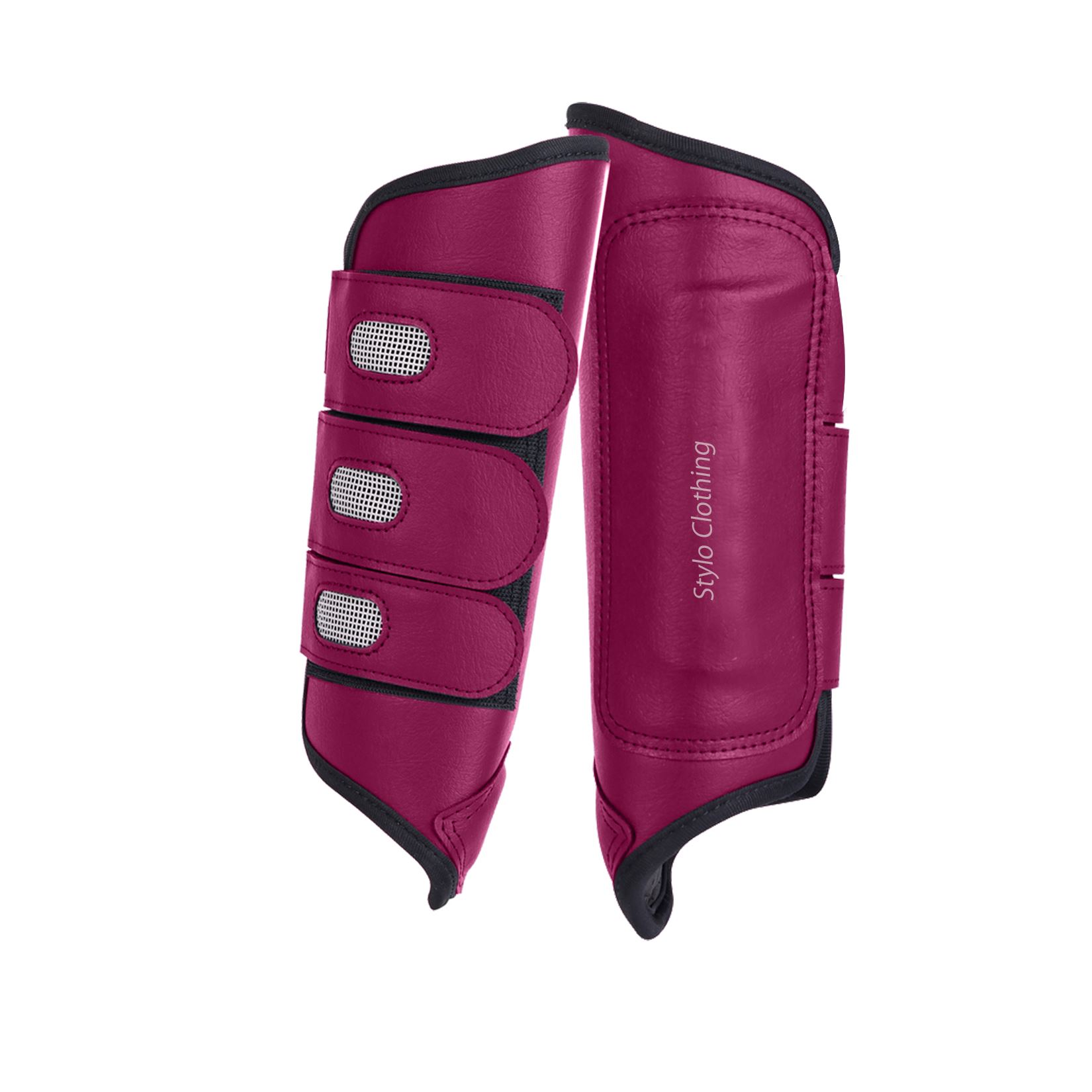 Best Selling Exclusive Lightweight Horse Brushing Boots By Stylo Clothing - custom-horse-protective-boots-wholesale-riding-equipment Durable horse brushing boots with leather ventilation, wholesale customizable riding gear by Stylo Clothing.