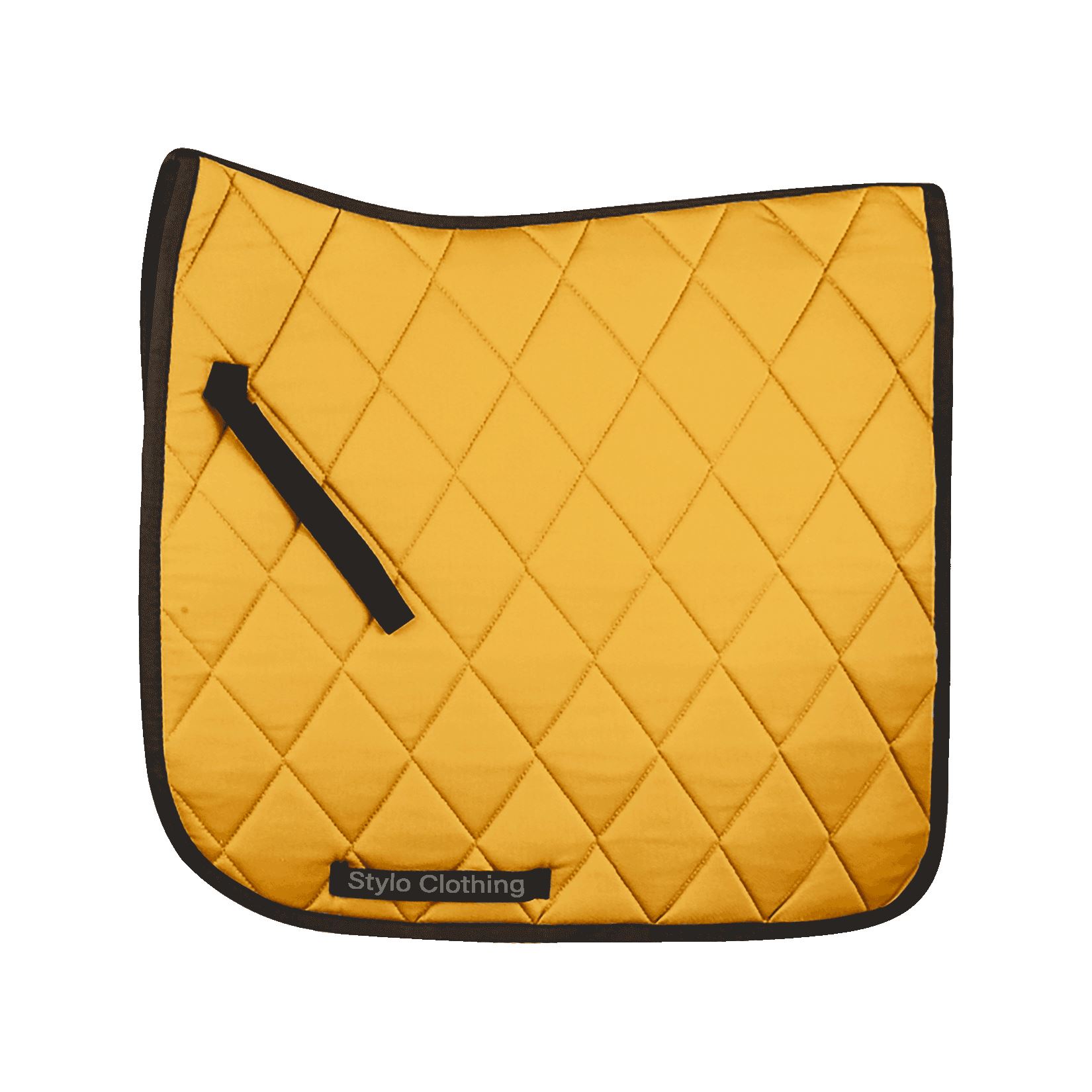 "Durable cotton dressage saddle pad with 3D print and diamond quilt, perfect for riding, from Stylo Clothing wholesale manufacturer"