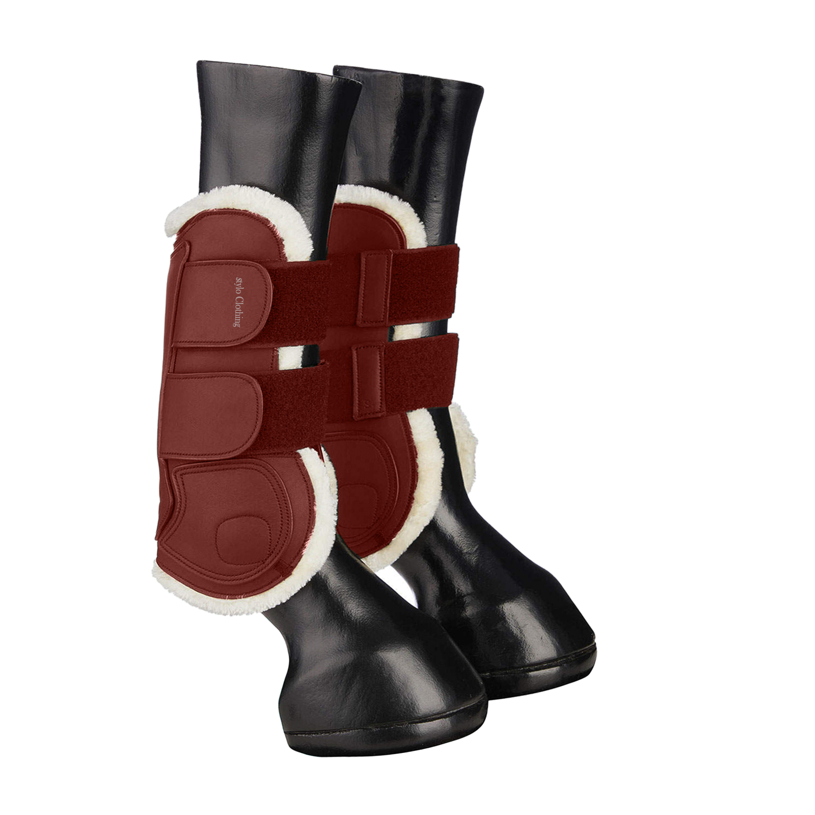 Premium Classical Horse Boots featuring faux fur lining for added comfort, ideal for horse leg protection during exercise and competition.
