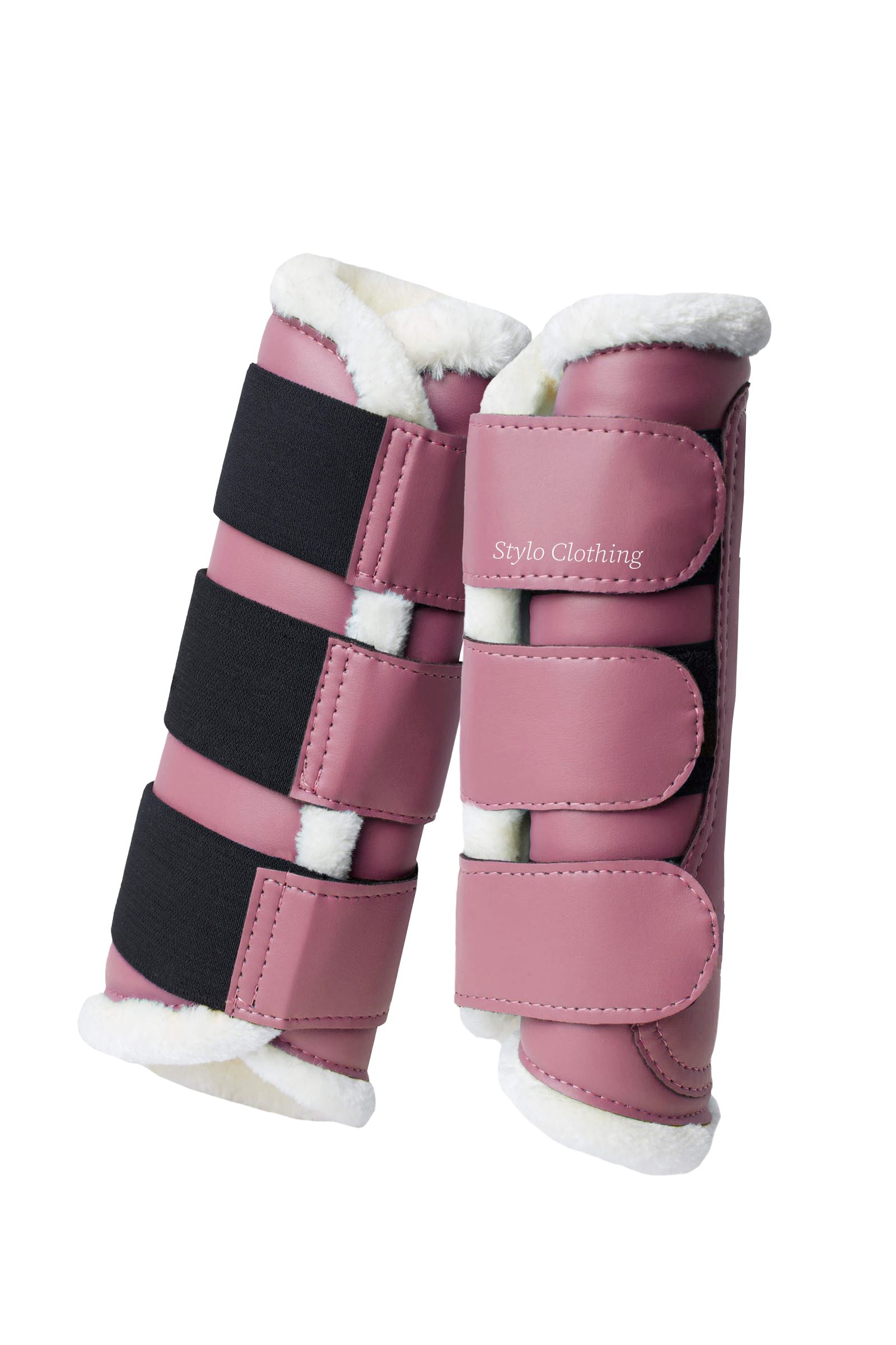 Hot Selling Brushing Boot with faux fur, perfect for horse leg protection, custom-made and available in bulk for equestrian retailers.