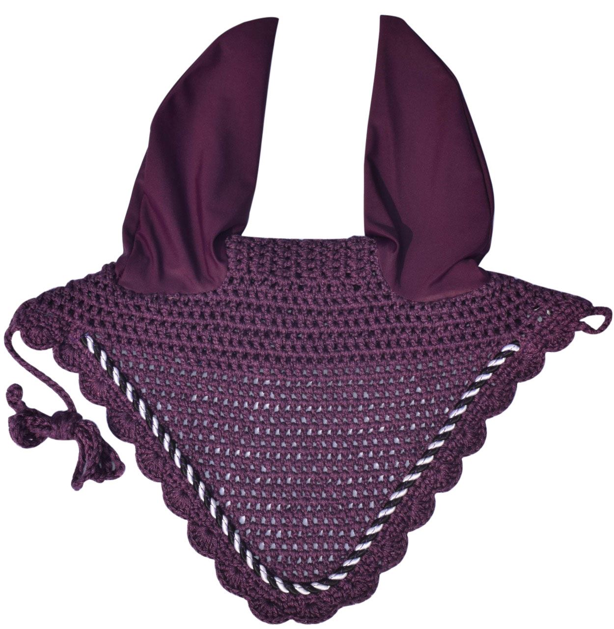 Durable adjustable ear bonnets for horses with crystal embellishments, string design for comfort and style