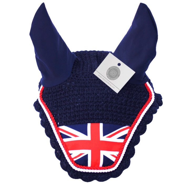 England country flag ear bonnet – elegant fly protection for horses