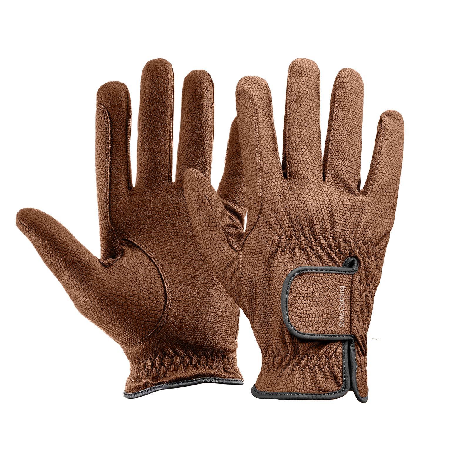 Sport style gloves for horse riders customize horse rider gloves with touch screen patch at low prices by Stylo Clothing