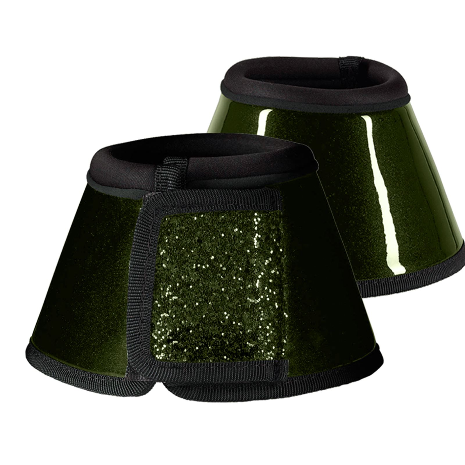 Stylish and functional horse bell boots with neoprene lining, ideal for leg protection, available in bulk from Stylo Clothing