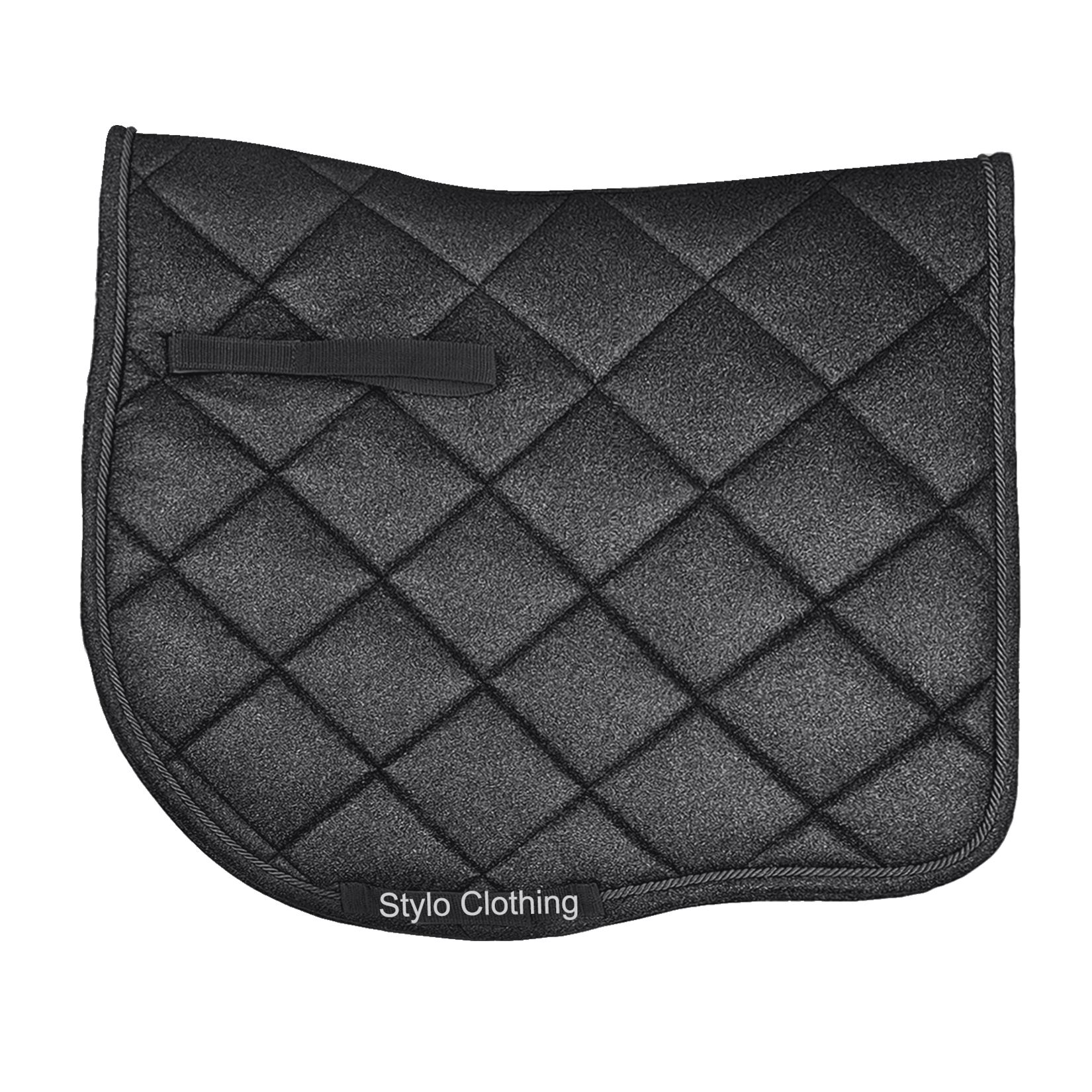 "Exclusive Best Saddle Pads with Soft Diagonal Quilted Pattern, Perfect for Dressage Riding"