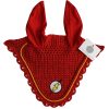 Ear Bonnet | Top 5 Super Hero Ear Bonnet Hero Logo Mehroon-colored ear bonnet offering elegant fly protection and comfort.
