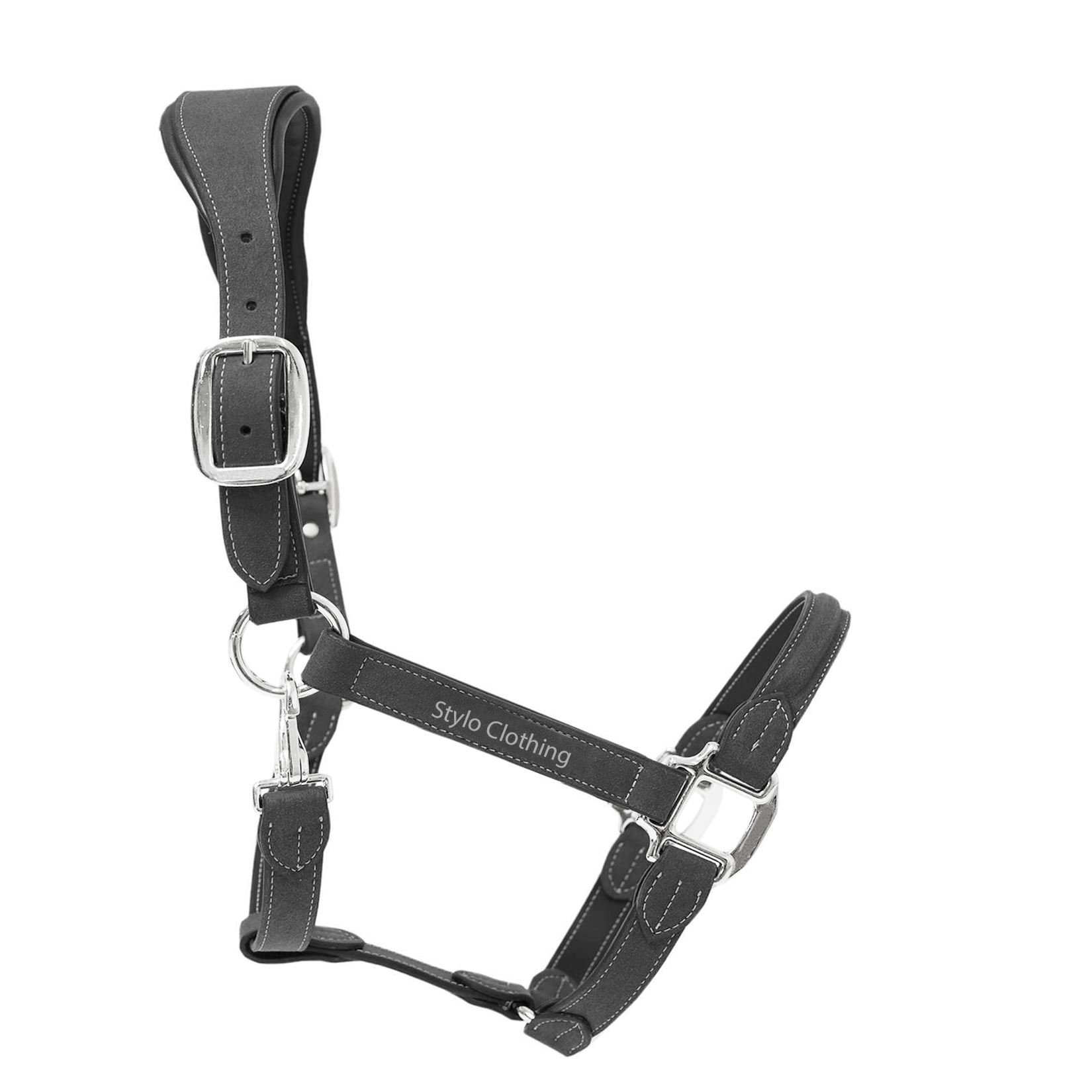 Suede Leather Horse Halters by Stylo Clothing adjustable-horse-halter-leather-riding-horse-care