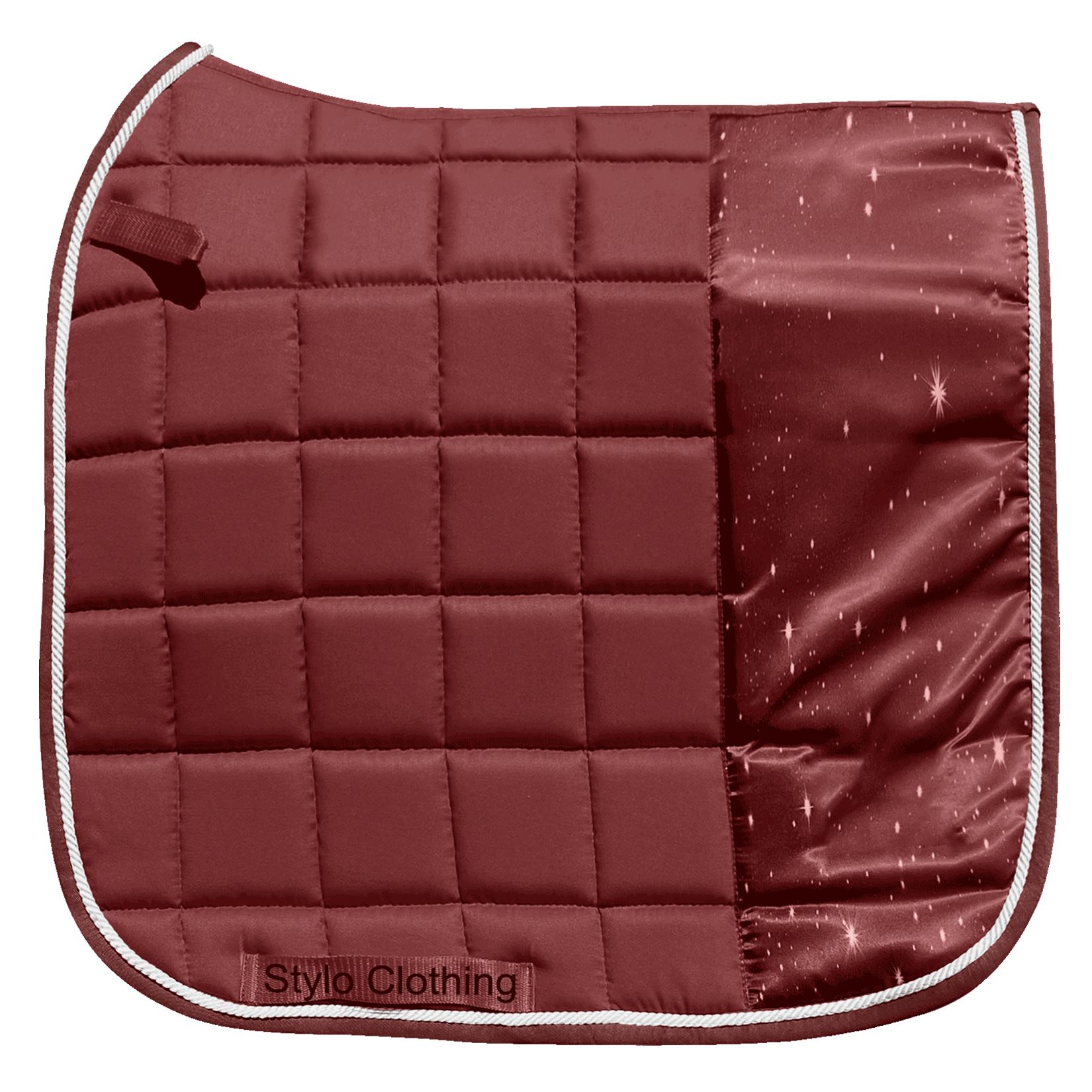 Premium-Dressage-pad-Soft-padded-Comfortable-equestrian-riding-equipment "Top selling dressage best saddle pad with 3D print and adjustable design, diamond quilted cotton, wholesale by Stylo Clothing"