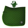 green-horse-matching-set-with-ear-bonnet-and-cotton-saddle-pad-wholesale. green horse matching set with ear bonnet and cotton saddle pad wholesale