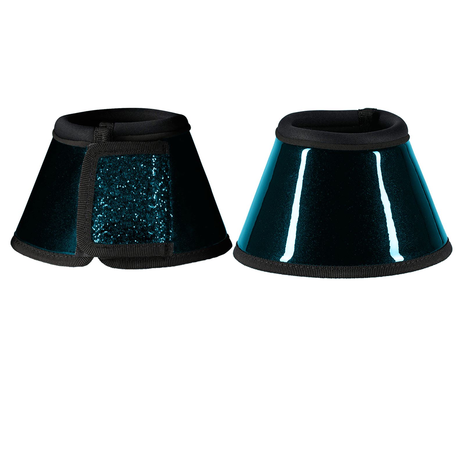 Premium luxurious bell boots for horses featuring neoprene lining, perfect for riding and training, custom-made by Stylo Clothing