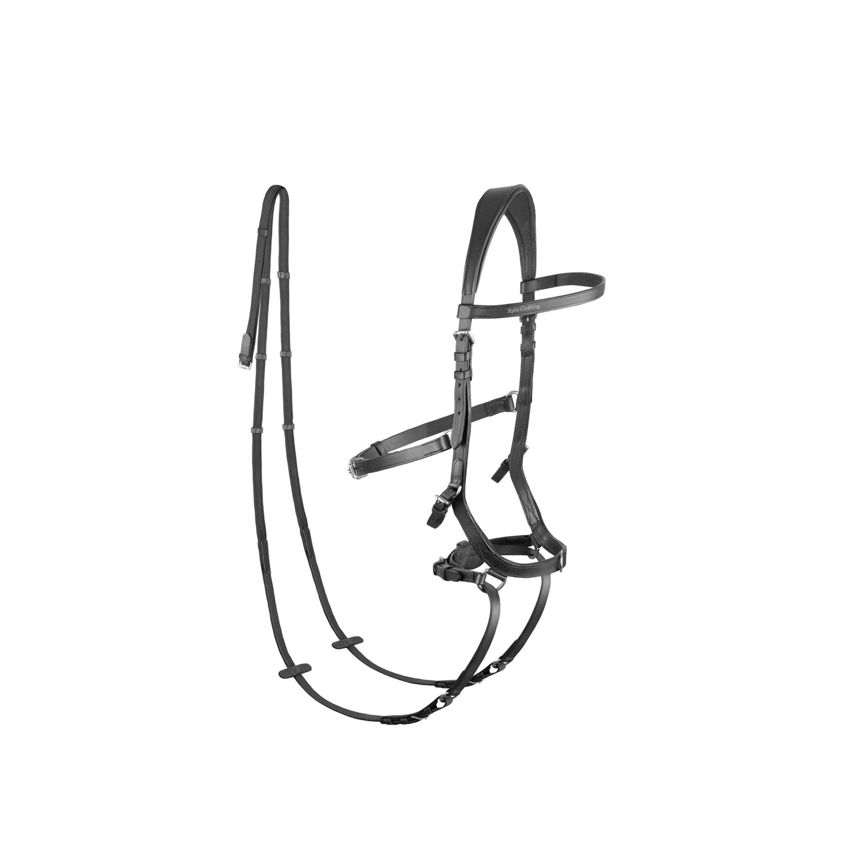 Premium leather horse riding bridle designed for equestrian training and performance, offering durability and comfort, available for wholesalers.