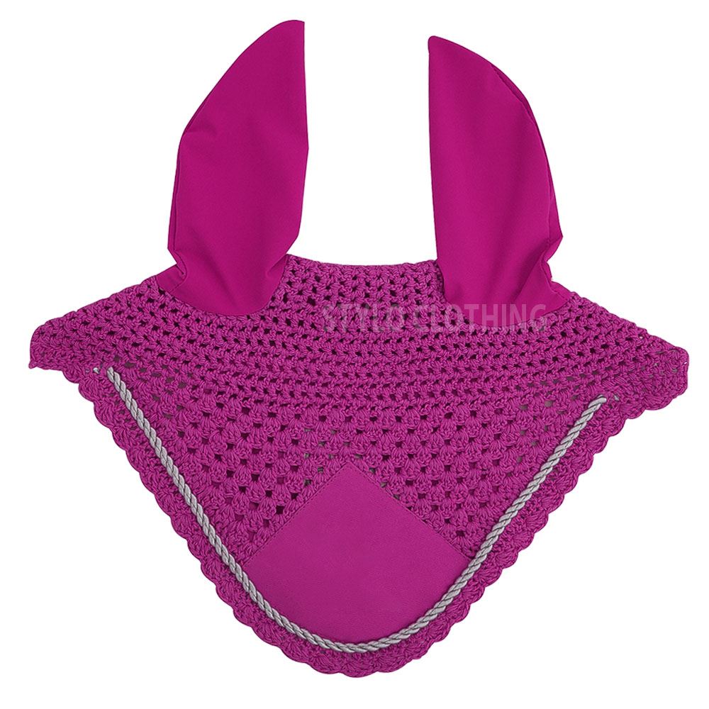 Best Matching Fly Veils in Magenta - Eye-Catching Design Magenta fly veils with unique design for horses