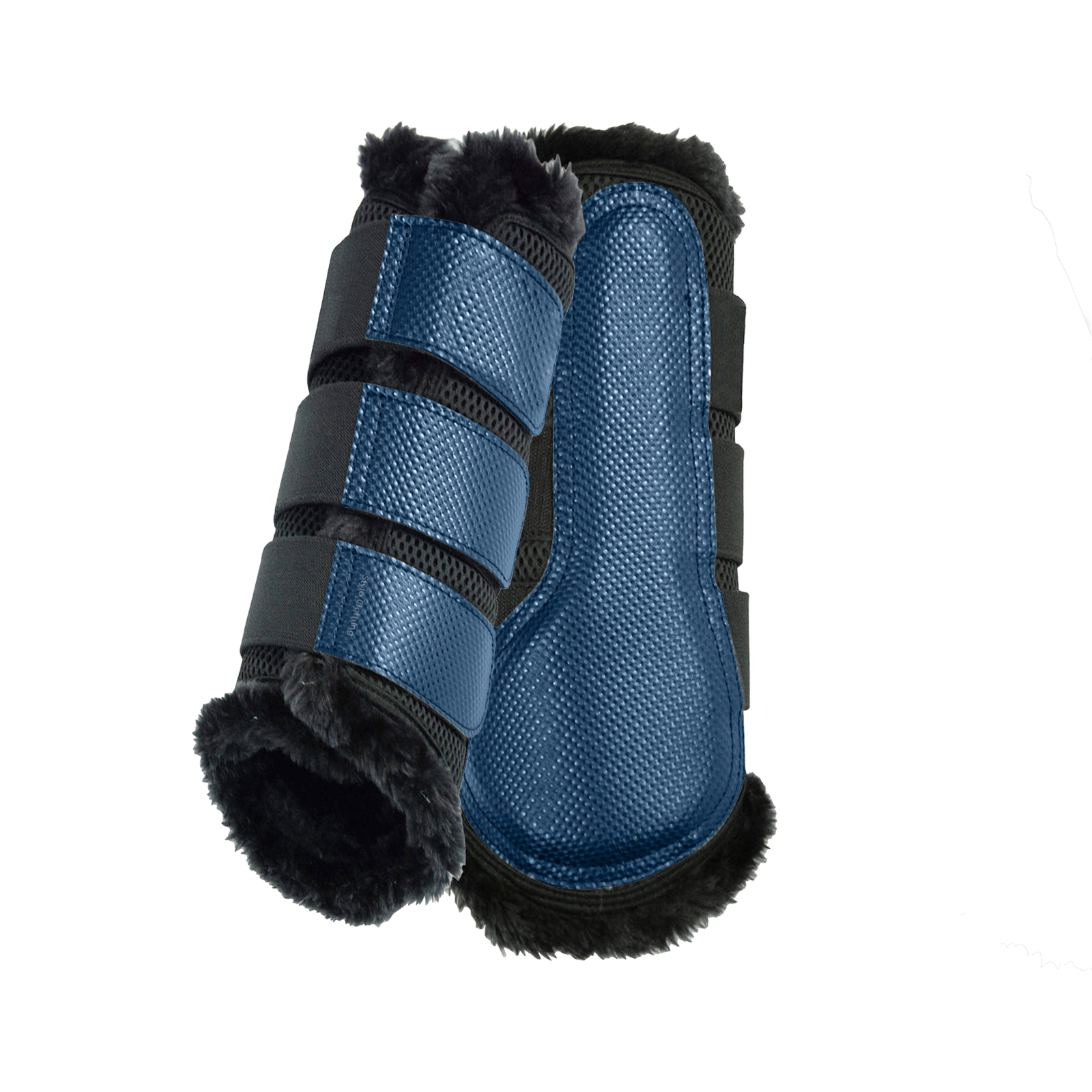 Trendy Brushing Boots with black faux fur
