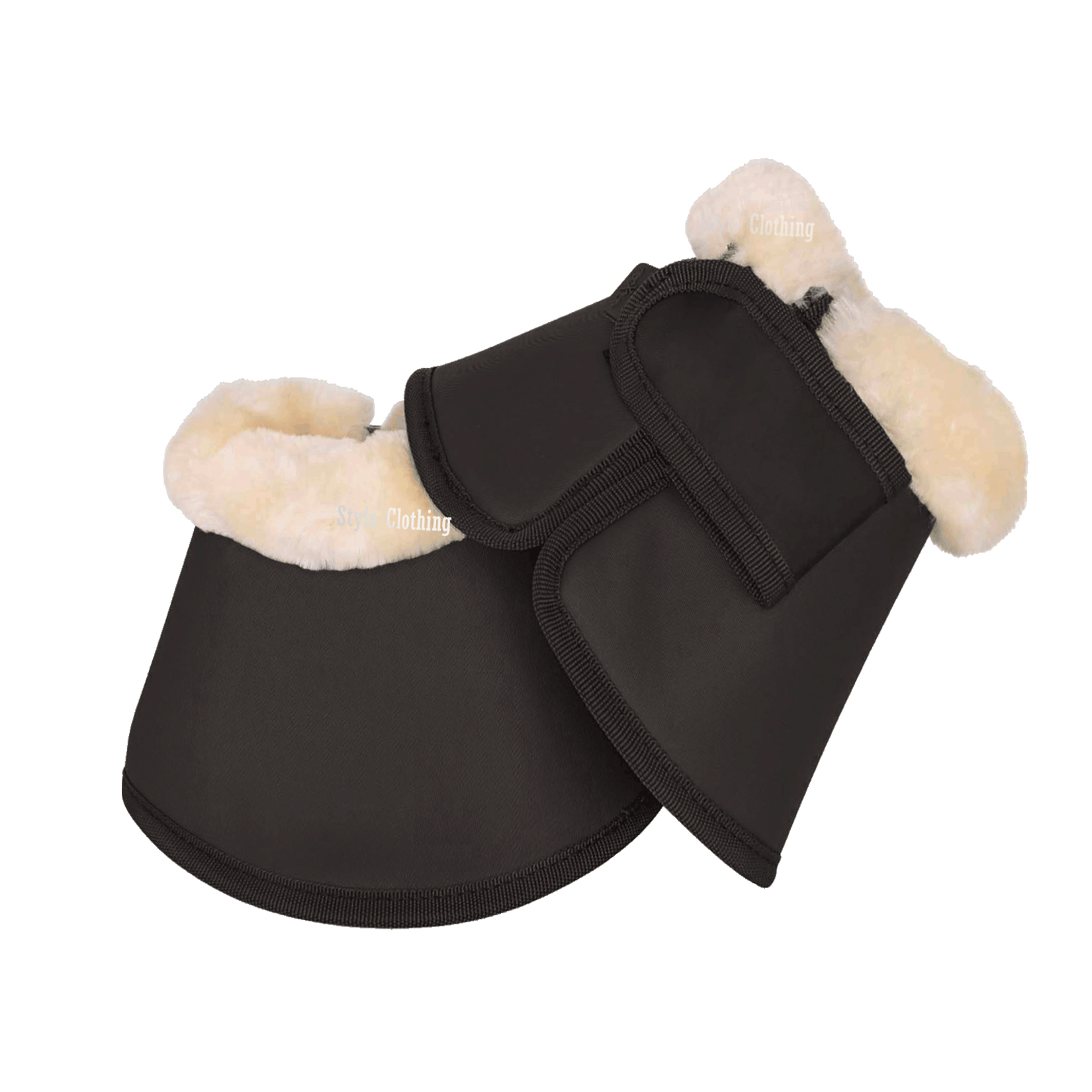 Faux Fur Bell Boots by Stylo Clothing combine durable PU material with soft faux fur Top-rated faux fur bell boots with PU material for durability, perfect for all horse sizes and needs.